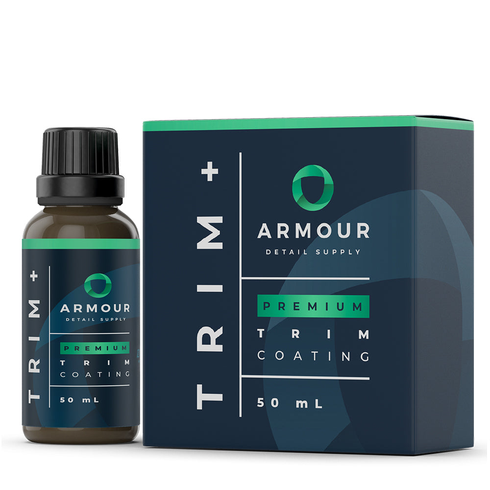 Armour Detail Supply trim coating bottle and packaging on a white background