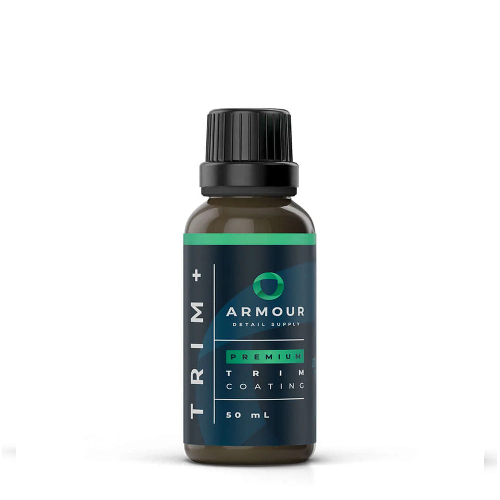 Bottle of Armour Trim+ Premium Trim Coating on a white background