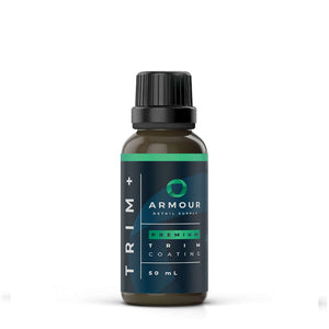 Bottle of Armour Trim+ Premium Trim Coating on a white background